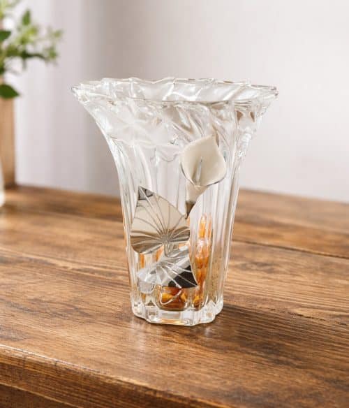 vaso in cristallo con calla