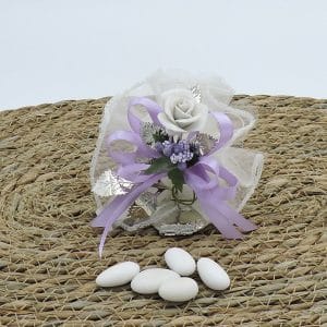 bomboniera rosa argento