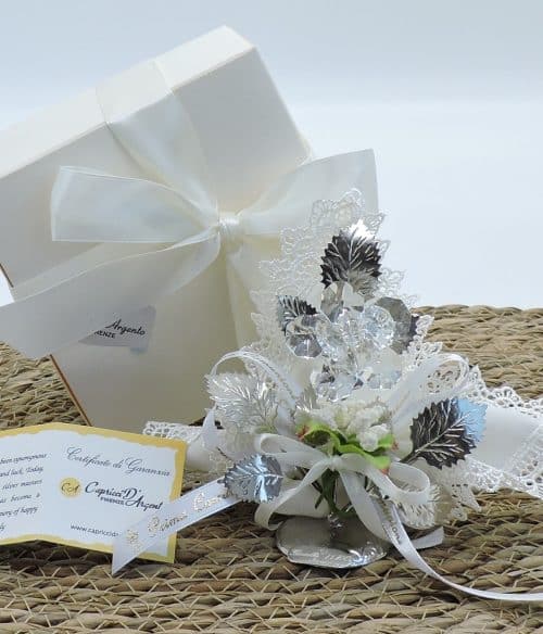 Bomboniera comunione con fiore cristallo