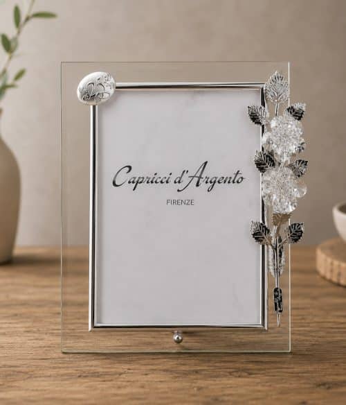 Regalo con cornice nozze d'argento