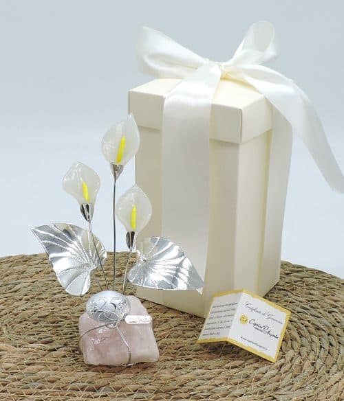 Regalo nozze d'argento con bouquet di calle