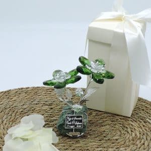 Regalo nozze di smeraldo con cristallo