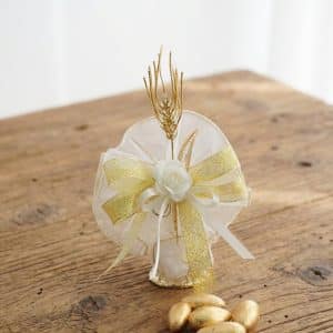 Bomboniera con spiga di grano oro