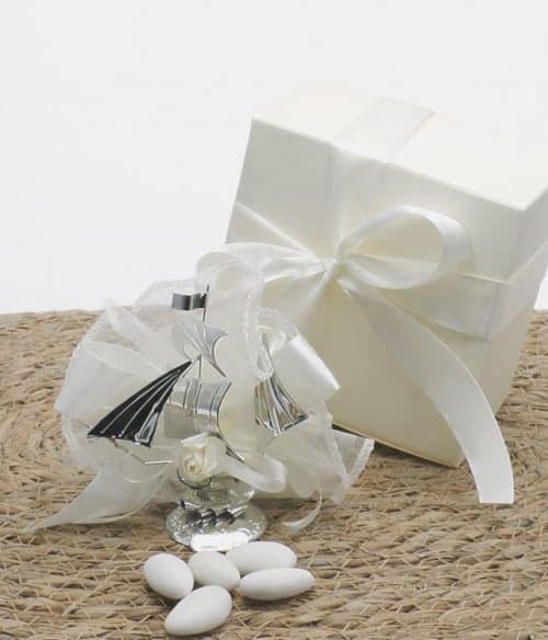 Bomboniera con veliero artigianale