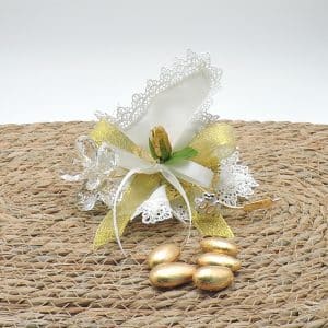 Bomboniera fiore in cristallo per nozze d'oro