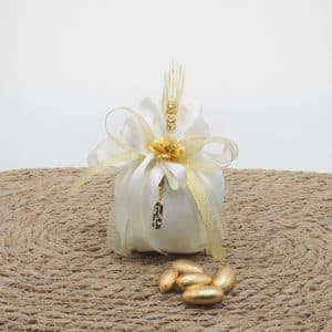 Bomboniera nozze d'oro con spiga dorata