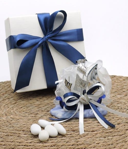 Bomboniera veliero artigianale per matrimonio