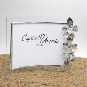 Cornice con doppio fiore in cristallo