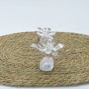 Fiori in cristallo per nozze d'argento