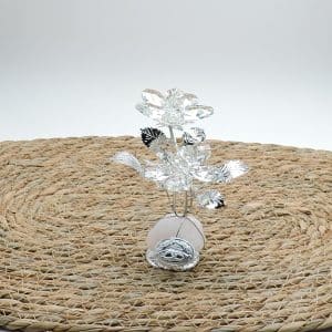 Regalo matrimonio con fiori cristallo