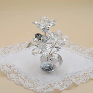 Regalo nozze d'argento con fiori