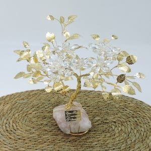 Regalo nozze d'oro con fiori in cristallo