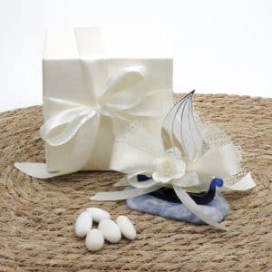 Bomboniera barca a vela artigianale