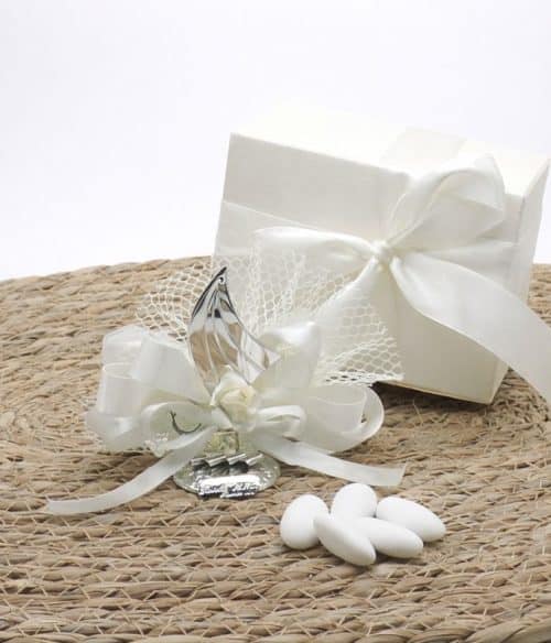 bomboniera velierio fatto a mano con scafo cristallo