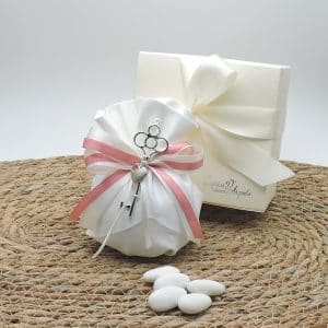 Bomboniera matrimonio chiave con cuore