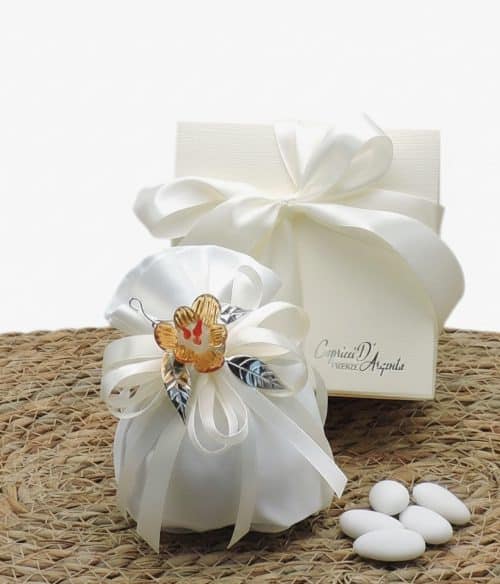 Bomboniera matrimonio con orchidea in vetro