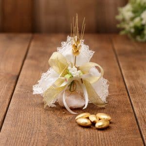 Bomboniera nozze d'oro con spiga di grano