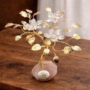 Regalo nozze d'oro con fiori in cristallo