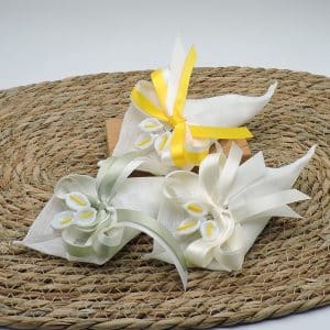 Sacchettino con calle in vetro soffiato