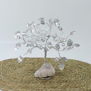 Albero con fiori in cristallo