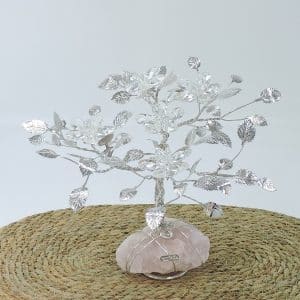 Albero decorativo con fiori in cristallo