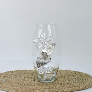 Vaso con cristallo per nozze d'Argento
