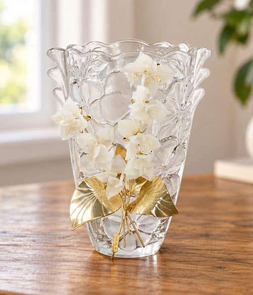 Vaso decorativo per nozze d'oro