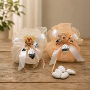 Bomboniere in promozione con orchidea in vetro