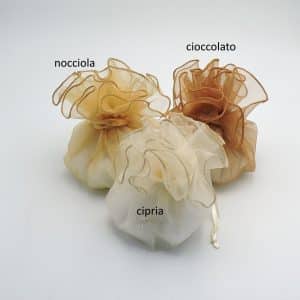Sacchetti organza tonalità cacao
