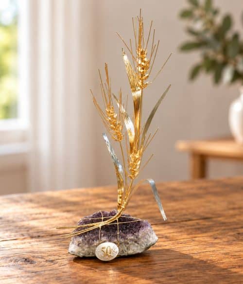 Spighe di grano in oro 24 carati
